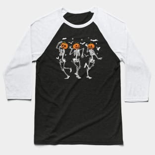 Skeleton Dancing Halloween Costume Baseball T-Shirt